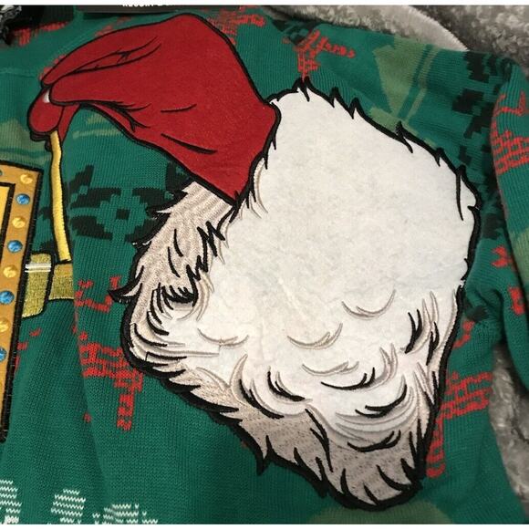 Seneca Allegany Ugly Christmas Sweater Santa Favorite Place To Play XL - Picture 4 of 12